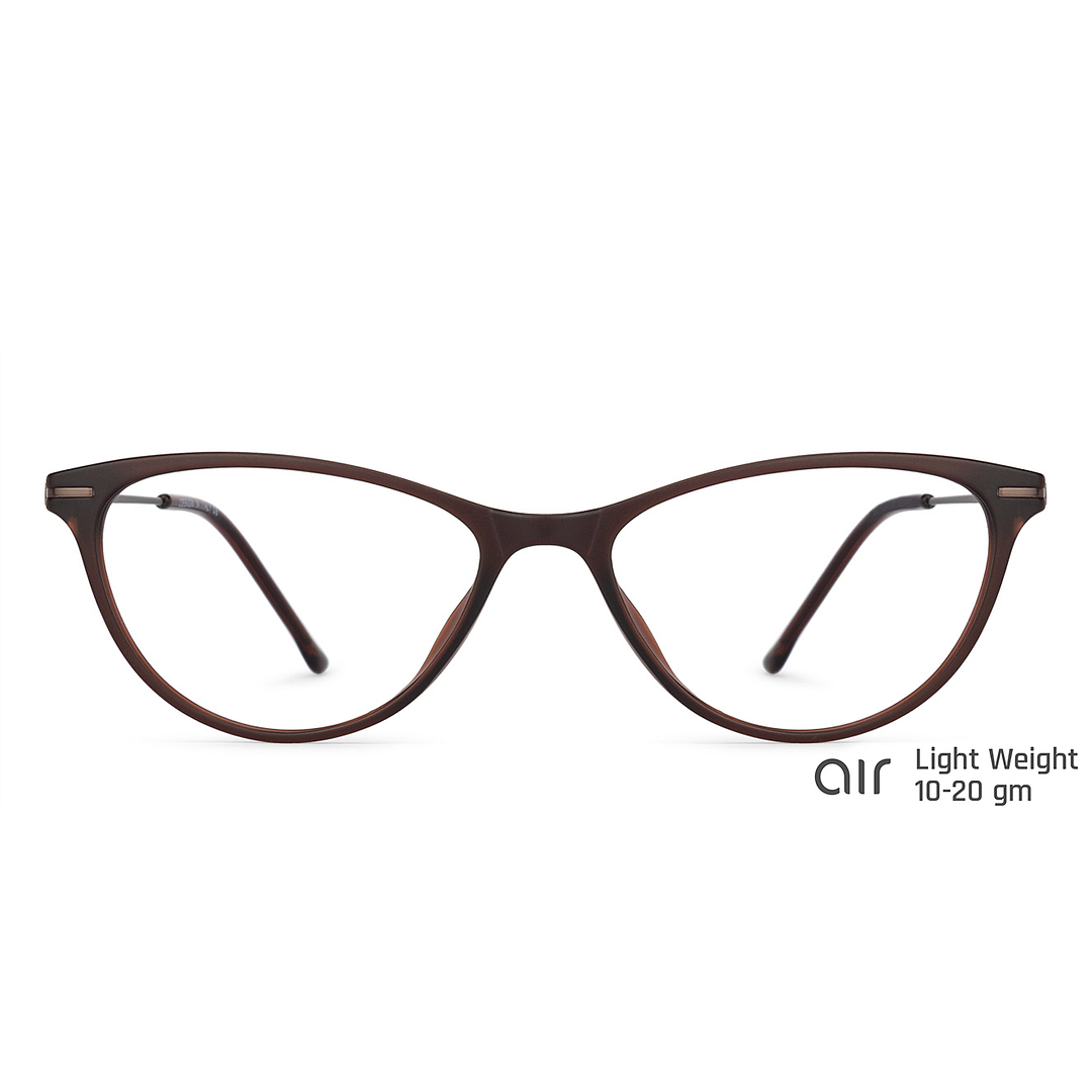 Lenskart Air Online Light Brown Full Rim Cat Eye left side