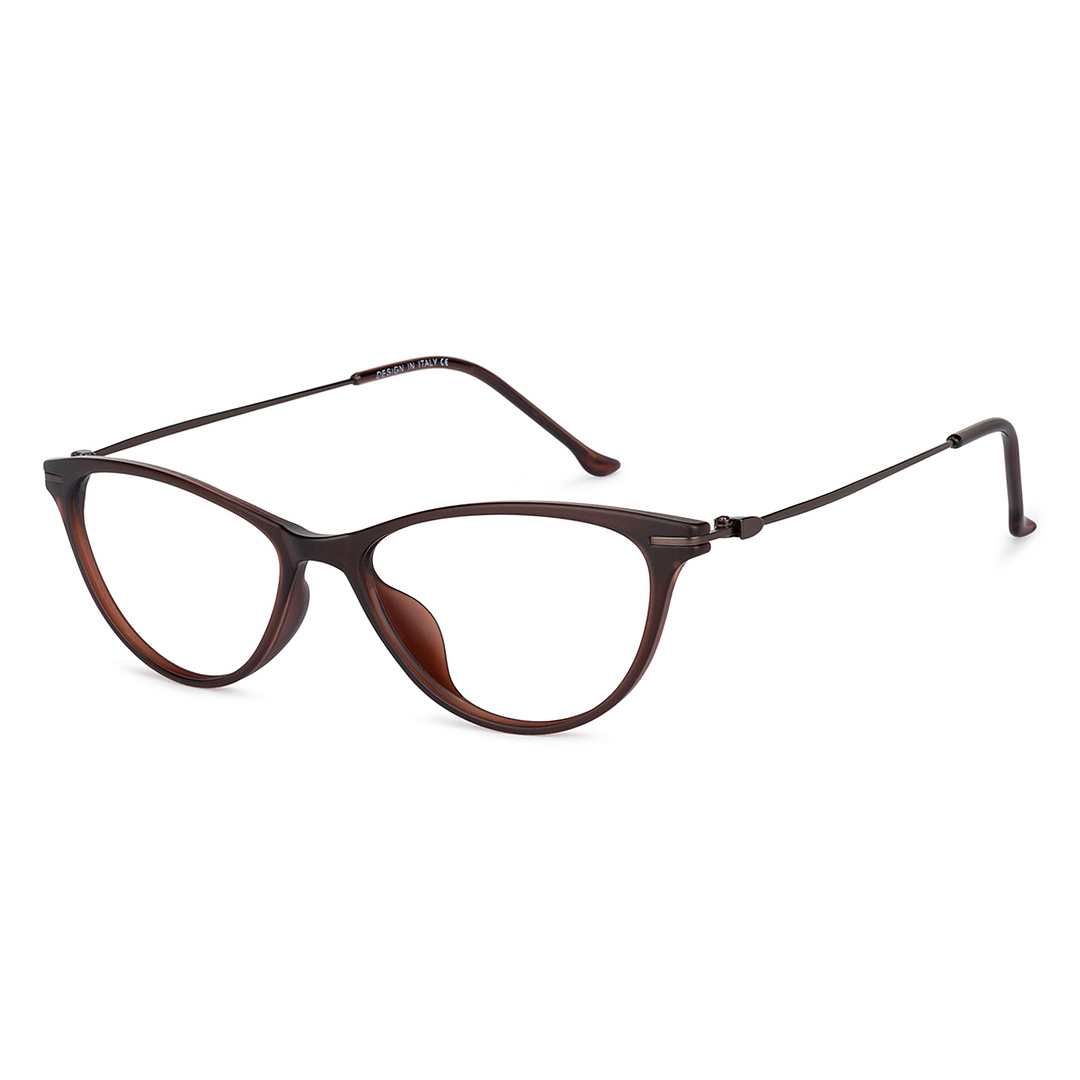 Lenskart Air Online Light Brown Full Rim Cat Eye left side