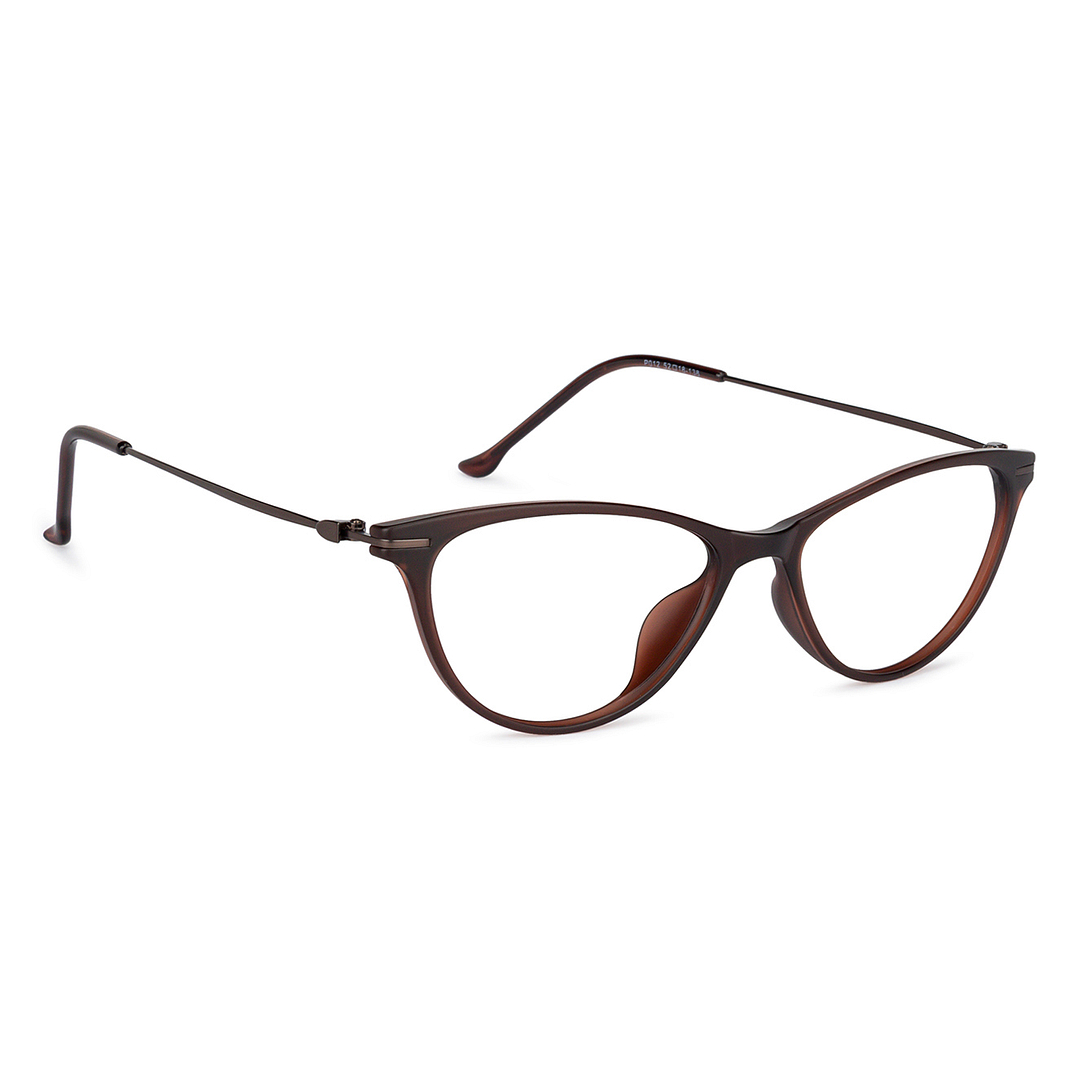 Lenskart Air Online Light Brown Full Rim Cat Eye left side