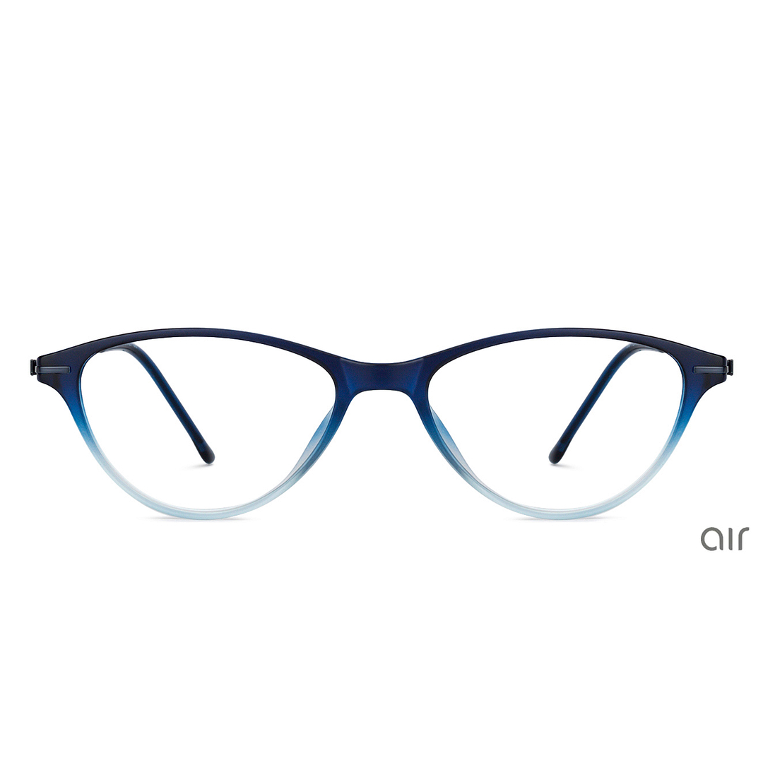 Lenskart Air Online Blue Transparent Full Rim Cat Eye left side