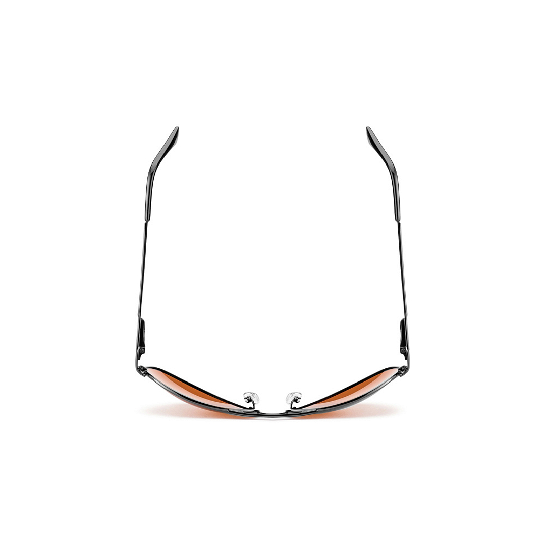 Polaroid Dark Gunmetal Full Rim Aviator left side