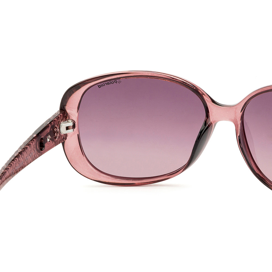 Polaroid Purple Transparent Full Rim Round right side