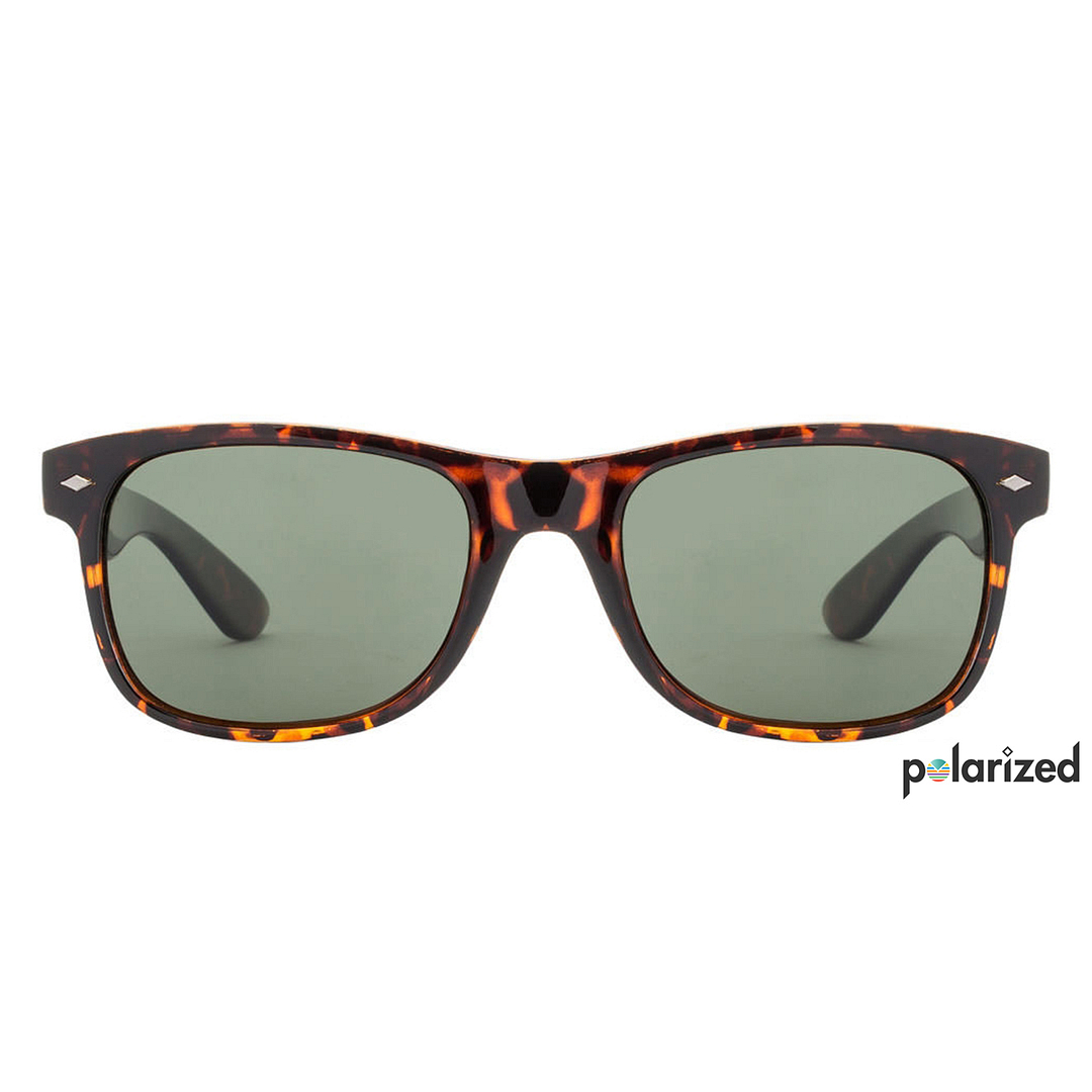 Polaroid Light Brown Full Rim Square left side