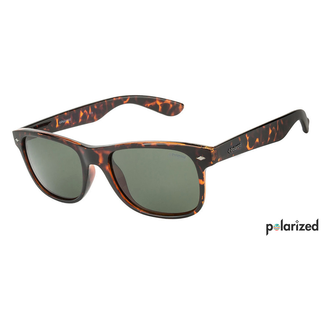 Polaroid Light Brown Full Rim Square left side