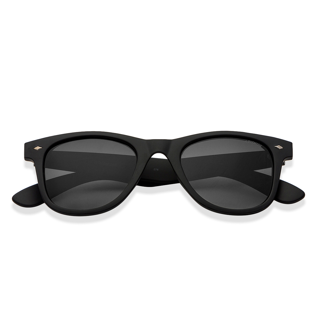 Polaroid Black Full Rim Square left side