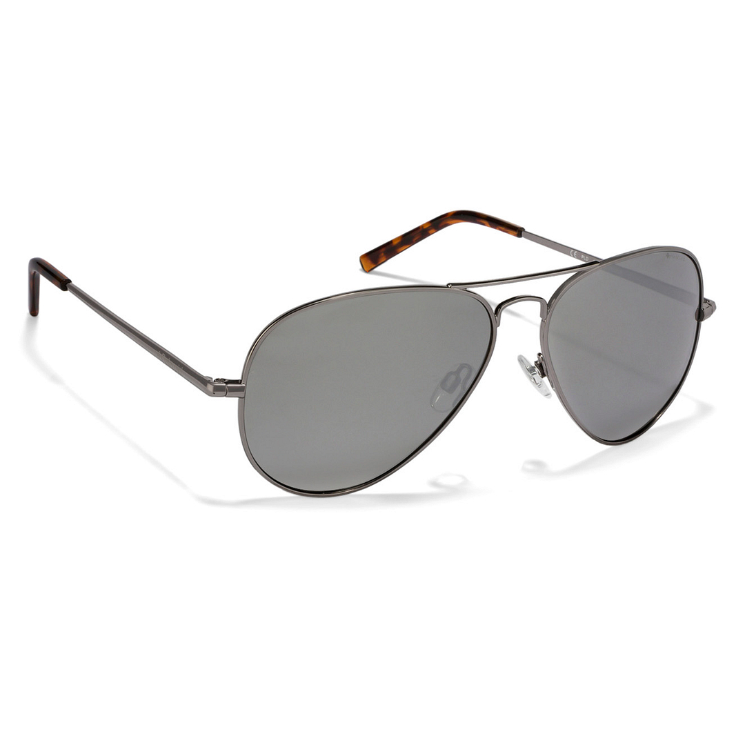 Polaroid Mid Gunmetal Full Rim Aviator right side