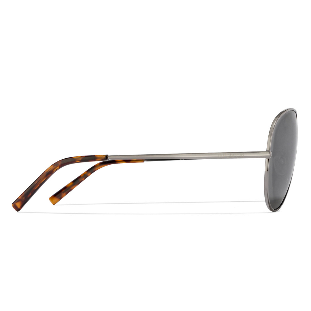 Polaroid Mid Gunmetal Full Rim Aviator left side
