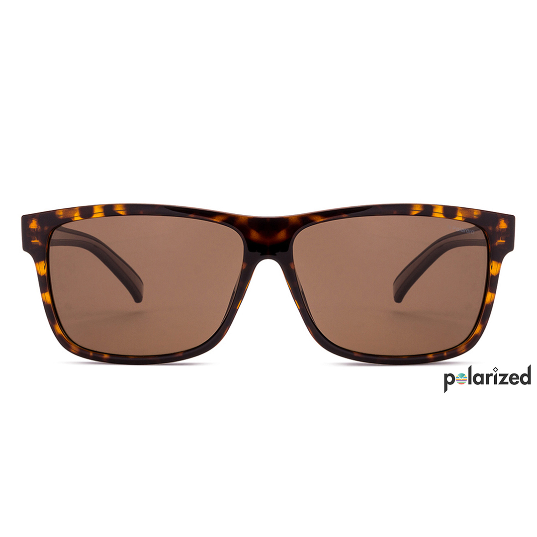 Polaroid Tortoise Full Rim Rectangle left side
