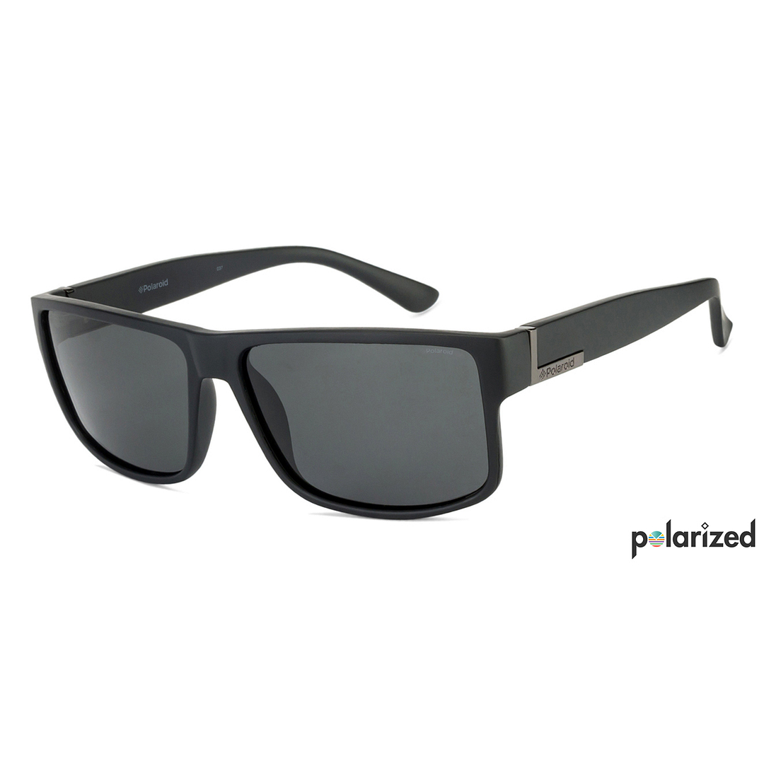 Polaroid Black Full Rim Rectangle left side