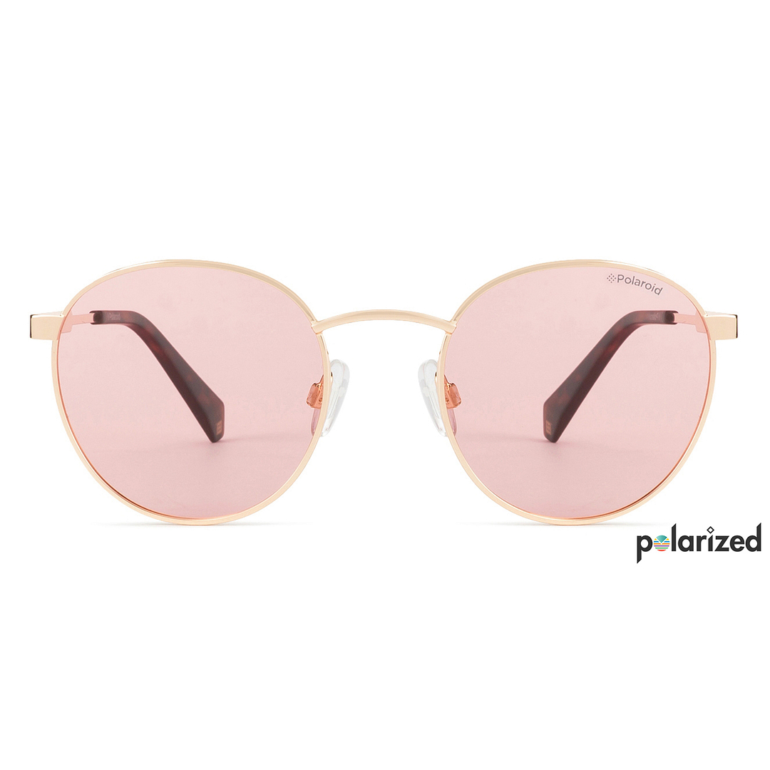 Polaroid Gold Full Rim Round left side