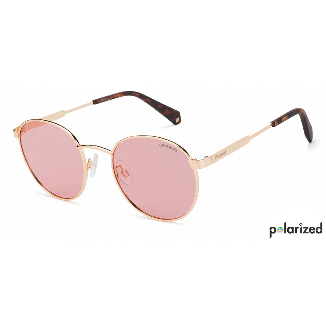 Polaroid Gold Full Rim Round left side