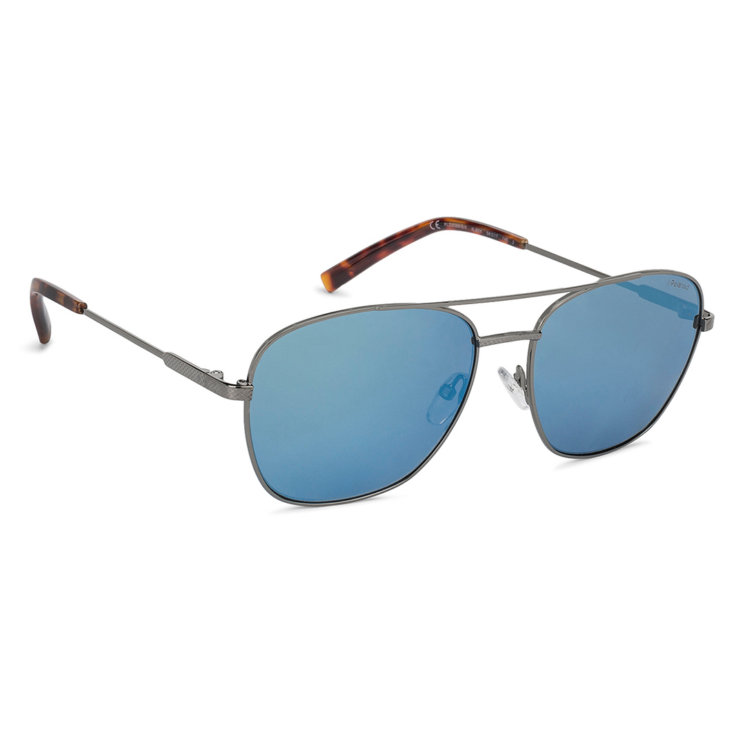 Polaroid Mid Gunmetal Full Rim Square right side