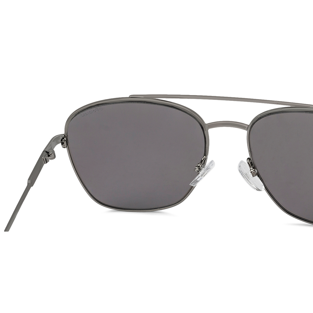 Polaroid Mid Gunmetal Full Rim Square right side