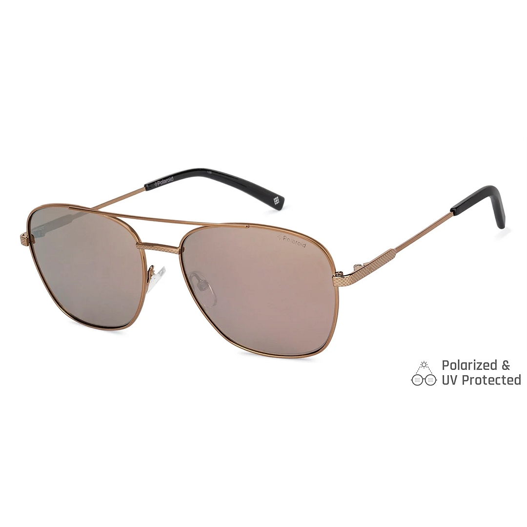 Polaroid Light Brown Full Rim Square right side