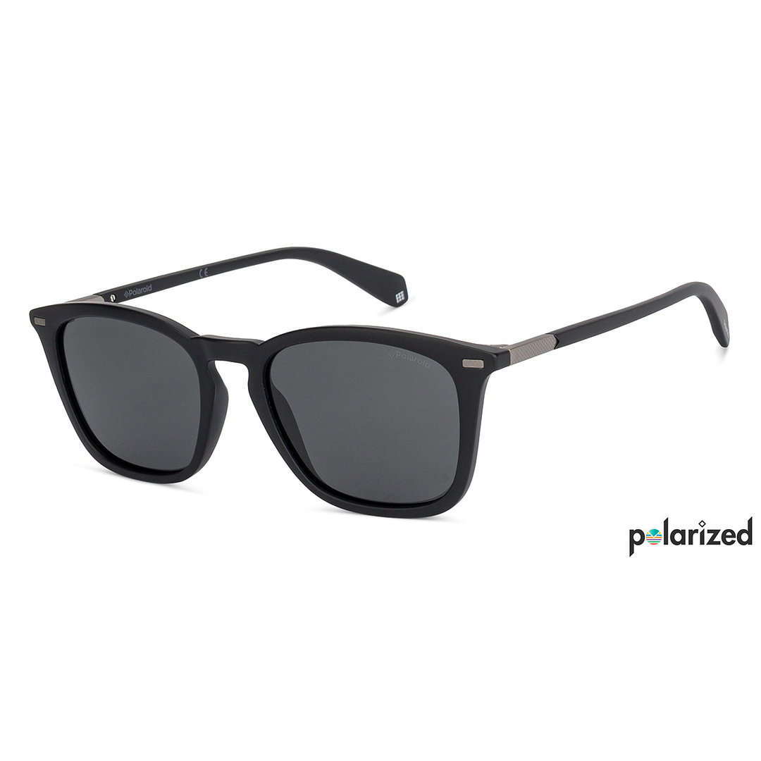 Polaroid Black Full Rim Square left side