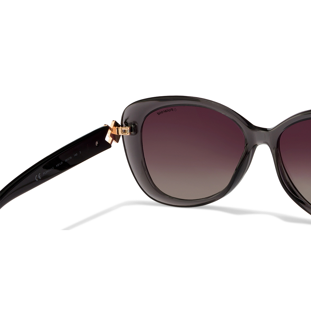 Polaroid Light Grey Full Rim Cat Eye right side