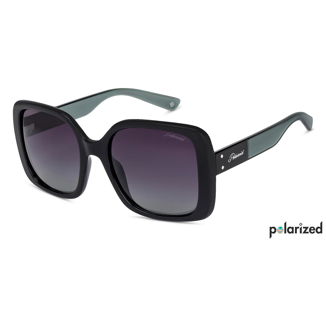 Polaroid Black Full Rim Square left side