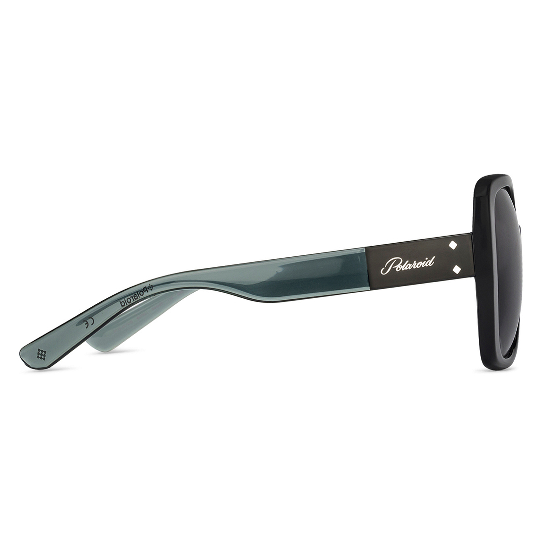 Polaroid Black Full Rim Square left side