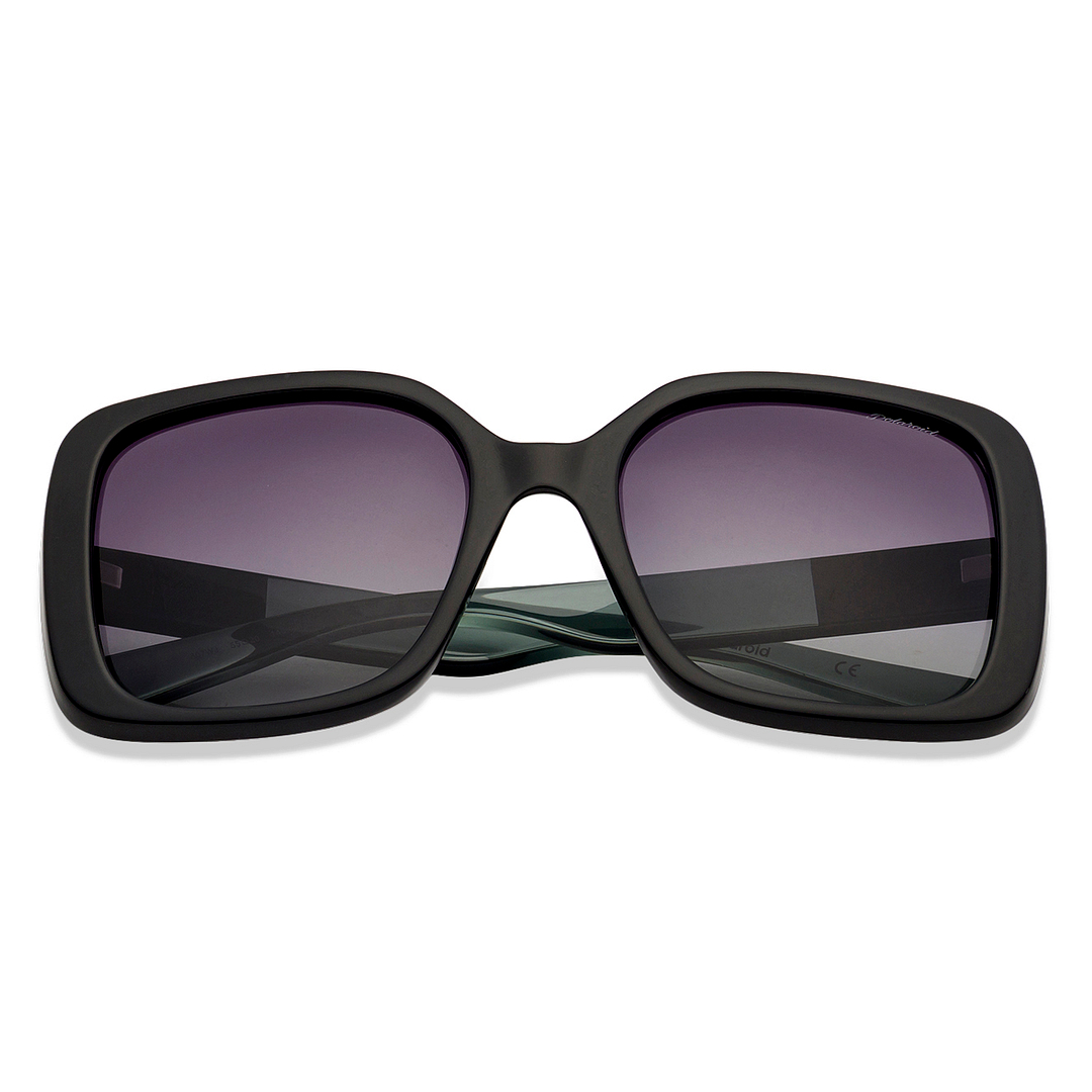 Polaroid Black Full Rim Square left side