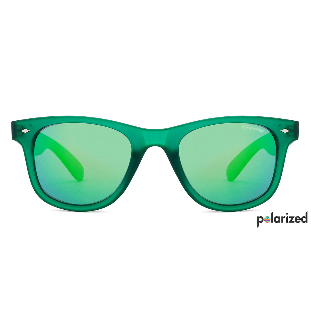 Polaroid Green Full Rim Square left side