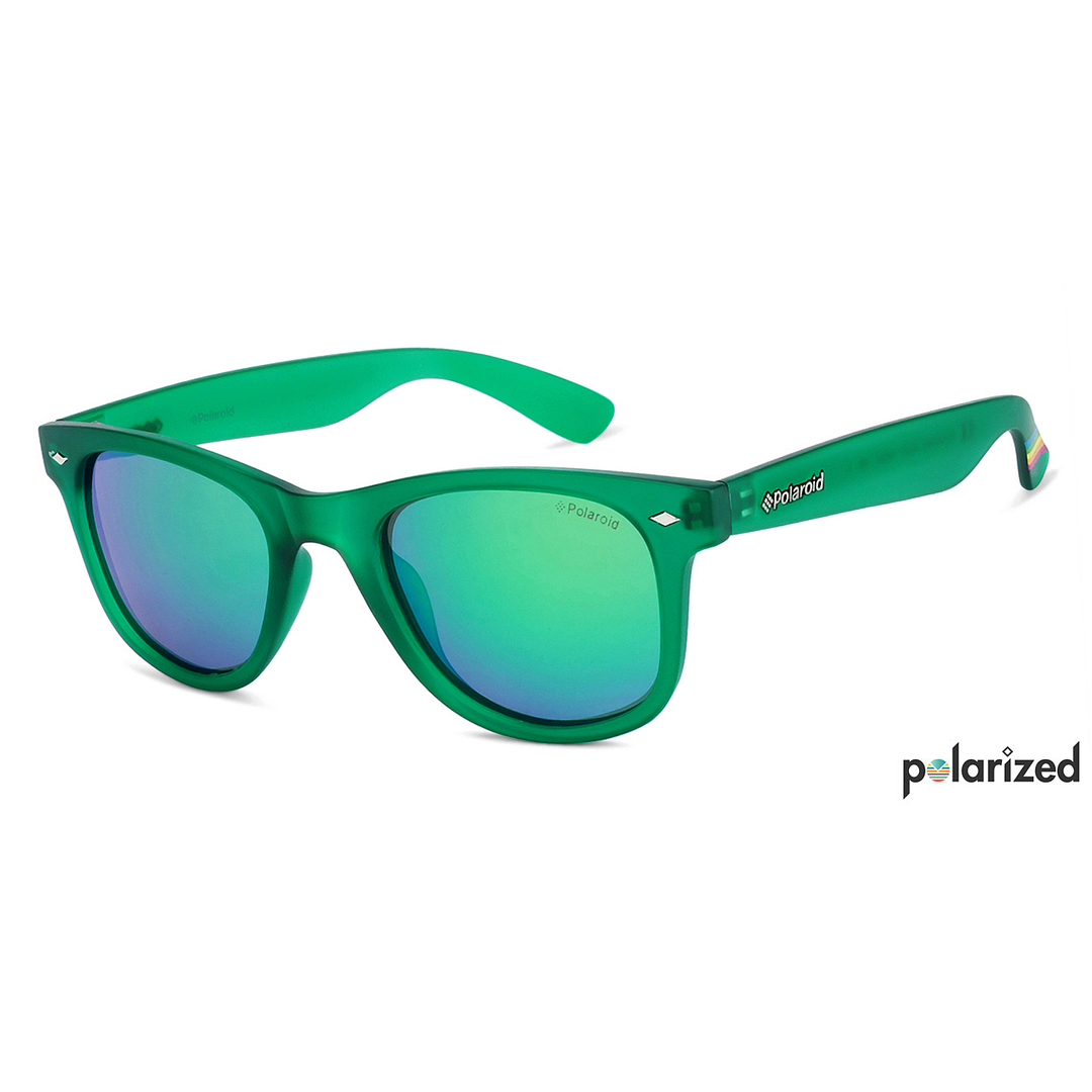 Polaroid Green Full Rim Square left side