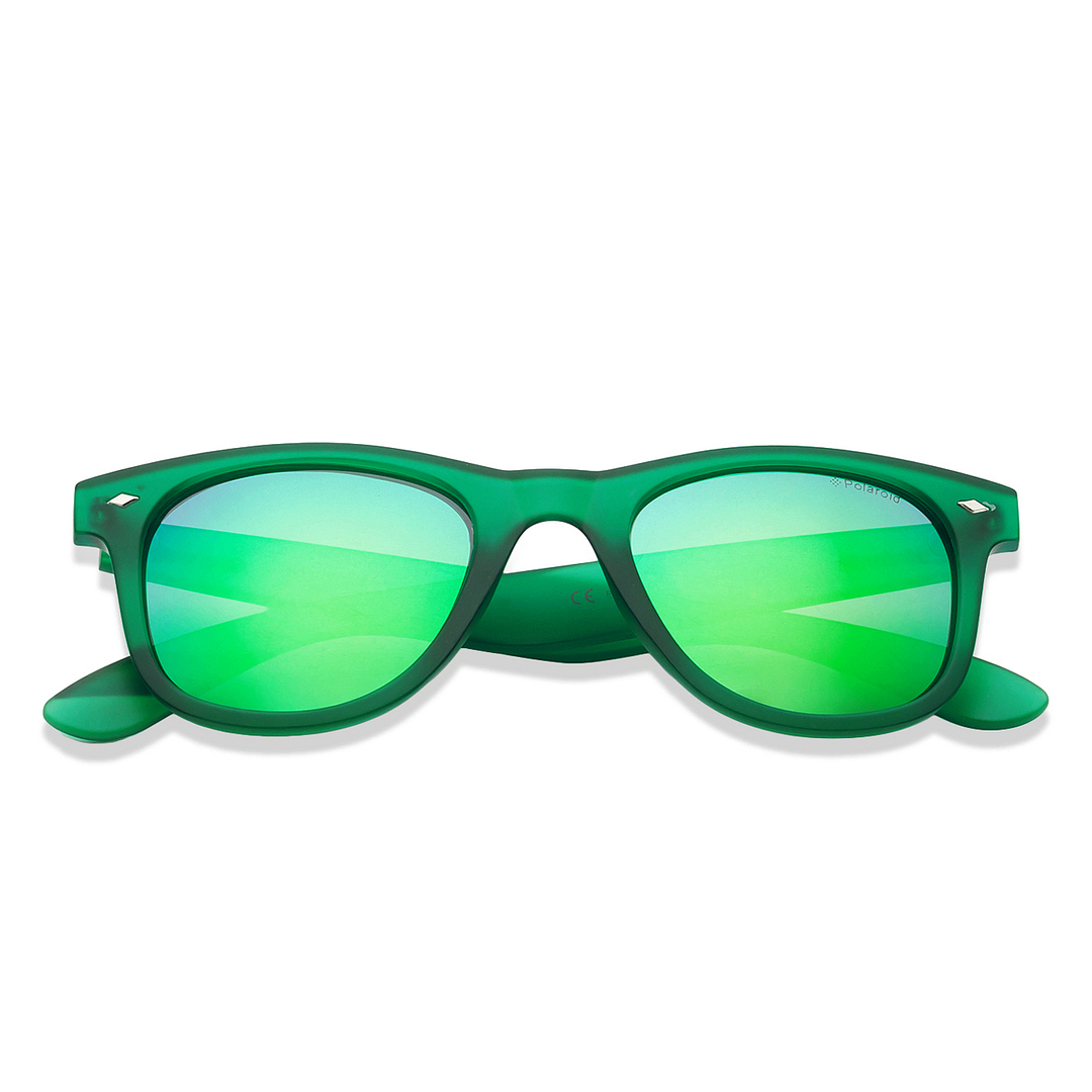 Polaroid Green Full Rim Square left side
