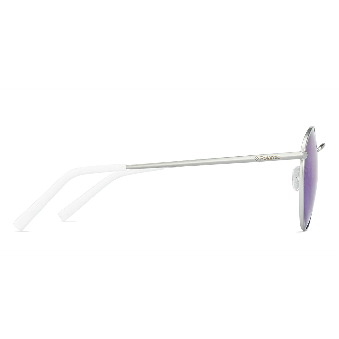 Polaroid Silver Full Rim Round left side
