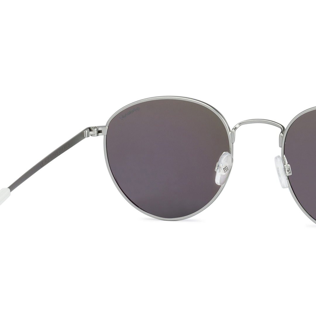 Polaroid Silver Full Rim Round right side