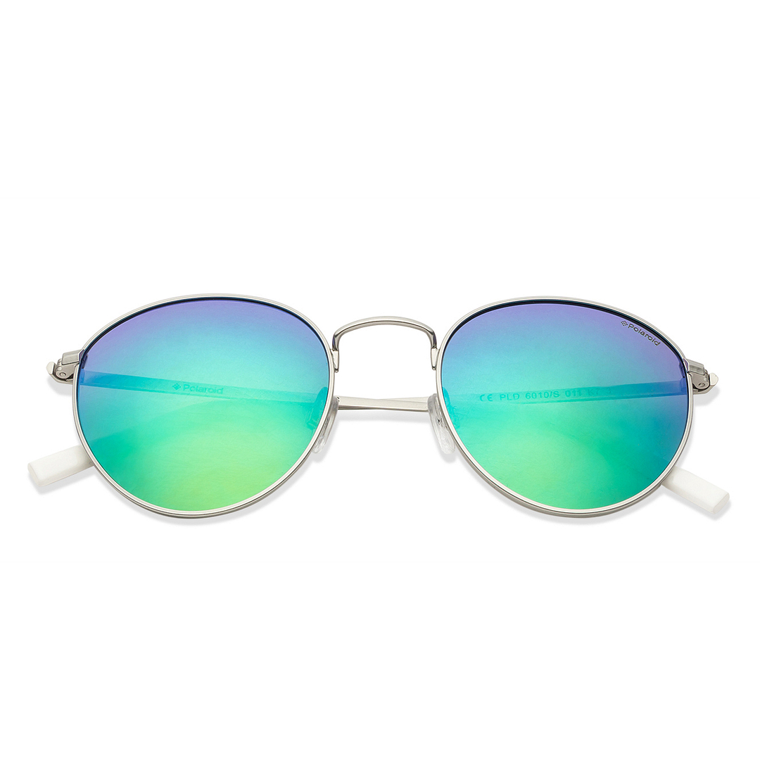 Polaroid Silver Full Rim Round left side
