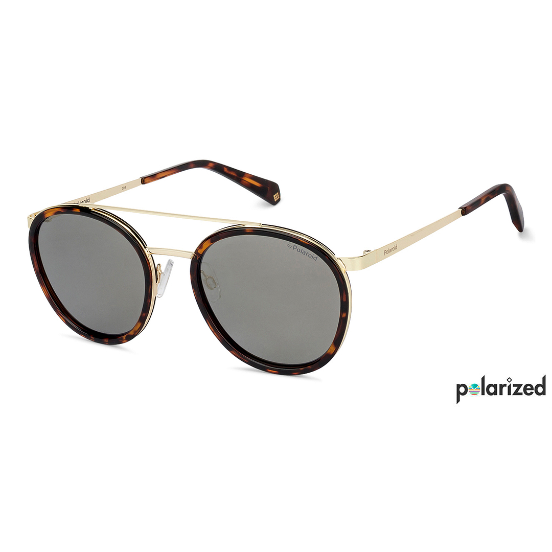 Polaroid Gold Full Rim Round left side