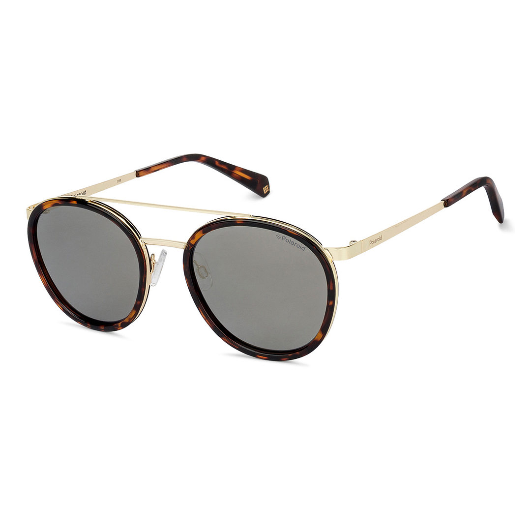 Polaroid Gold Full Rim Round left side