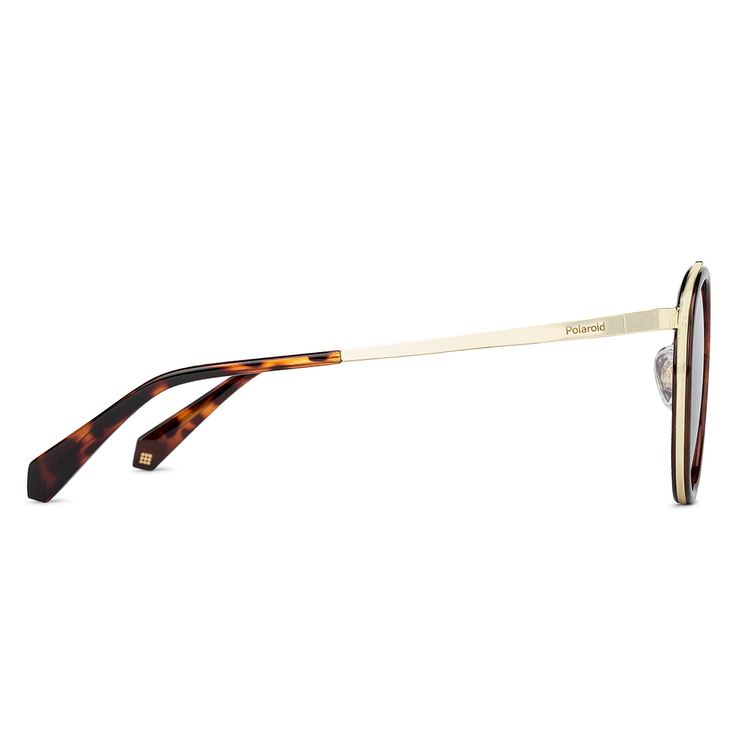 Polaroid Gold Full Rim Round left side
