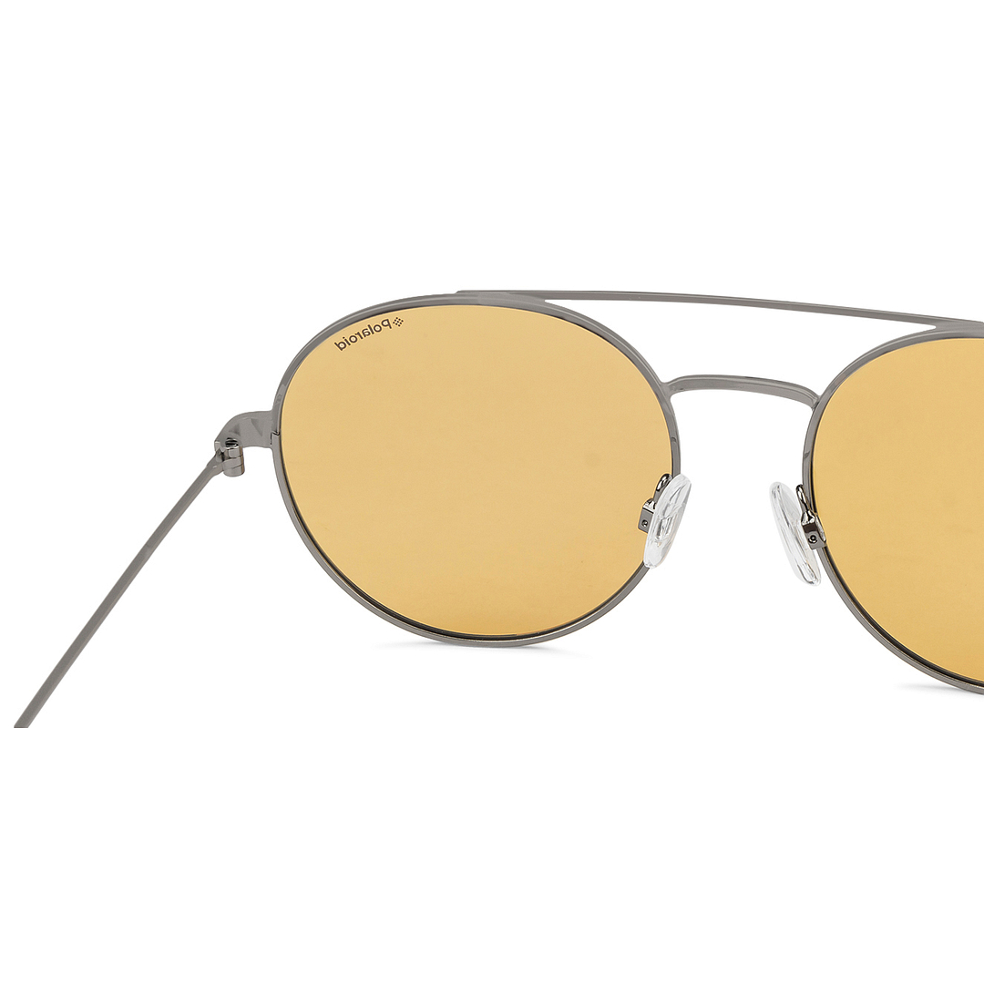 Polaroid Light Grey Full Rim Round right side