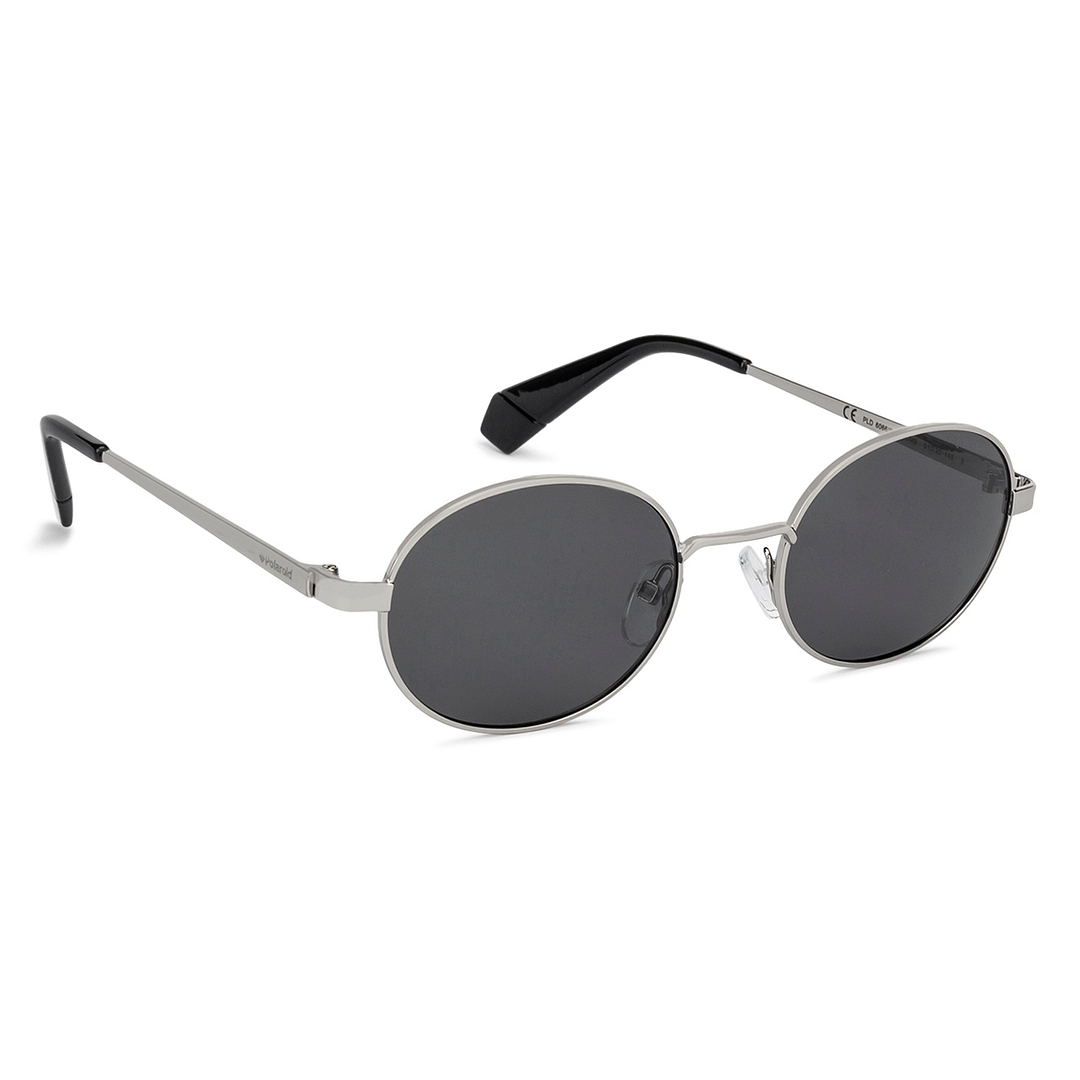 Polaroid Mid Gunmetal Full Rim Round right side