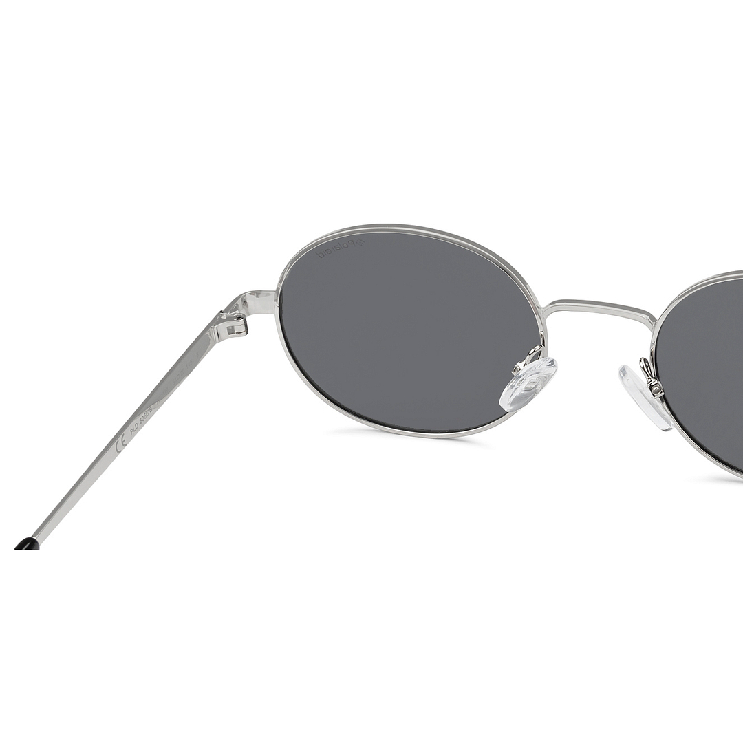 Polaroid Mid Gunmetal Full Rim Round right side