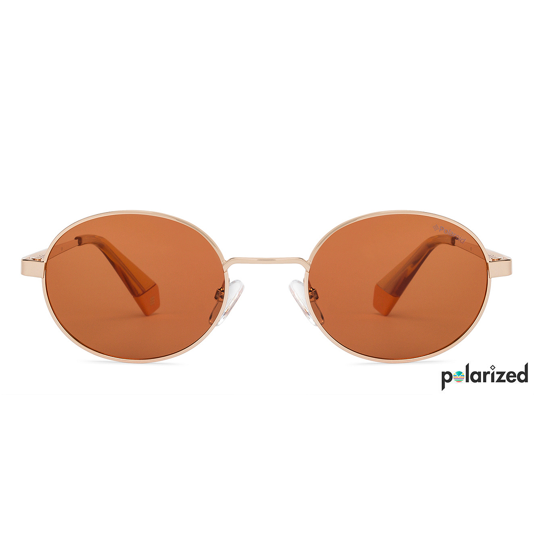 Polaroid Gold Full Rim Round left side