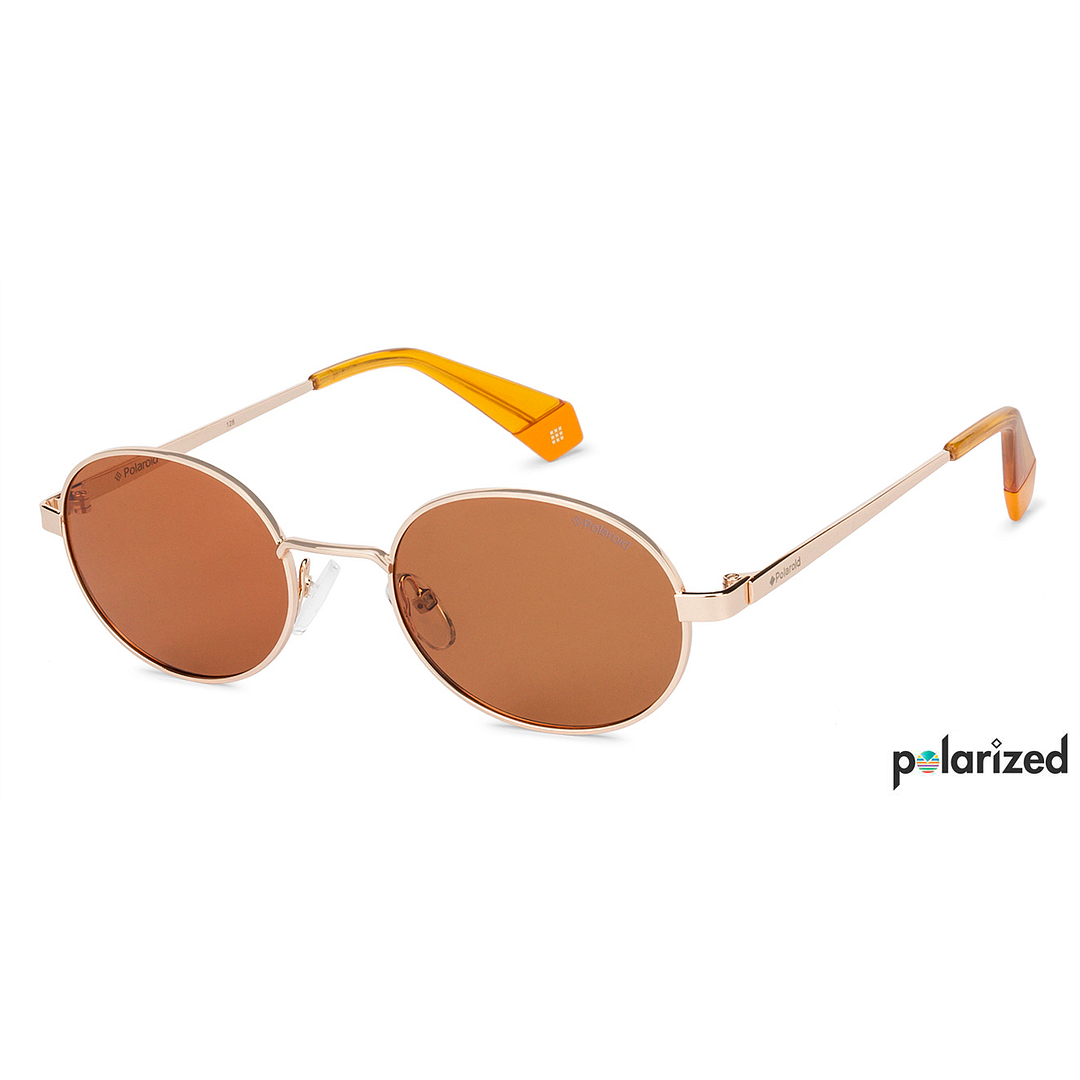 Polaroid Gold Full Rim Round left side
