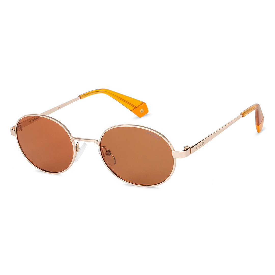 Polaroid Gold Full Rim Round left side