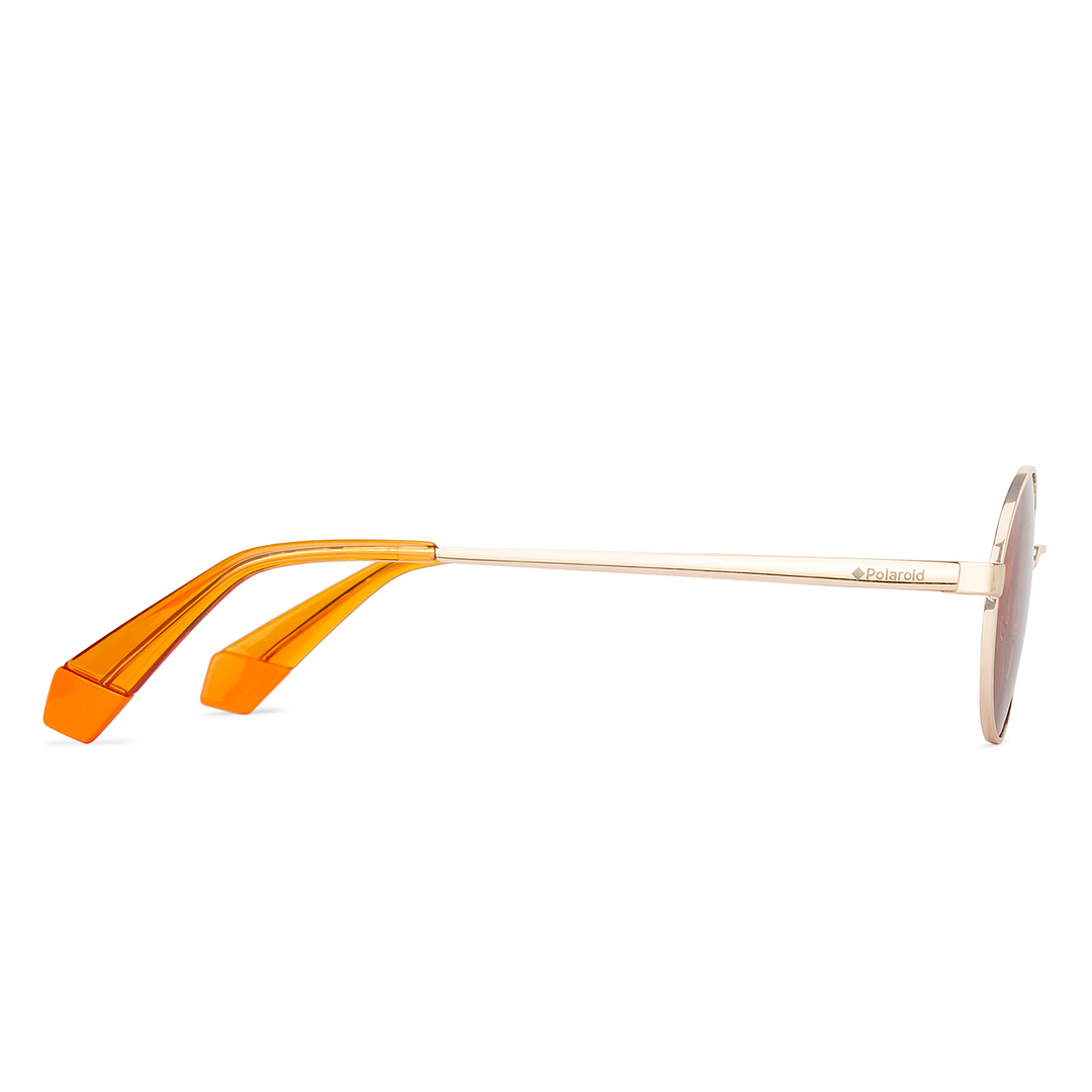 Polaroid Gold Full Rim Round left side