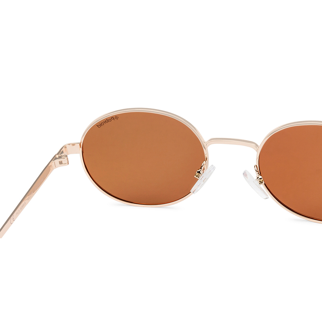 Polaroid Gold Full Rim Round right side