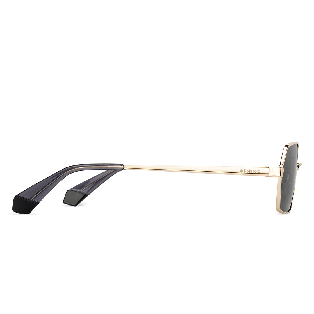 Polaroid Gold Full Rim Hexagonal left side