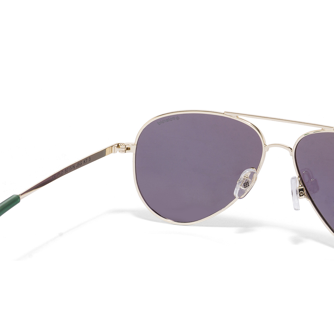 Polaroid Gold Full Rim Aviator right side