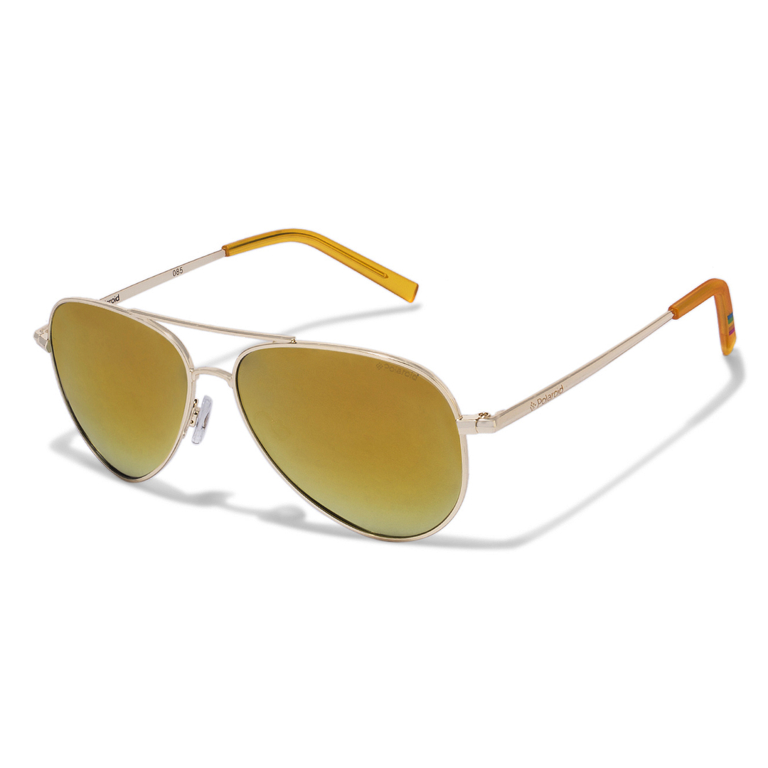Polaroid Gold Full Rim Aviator left side