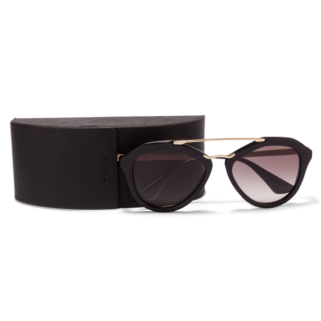 Buy Prada SPR12Q Small Size-54 Black Light Gold Grey  display picture 1