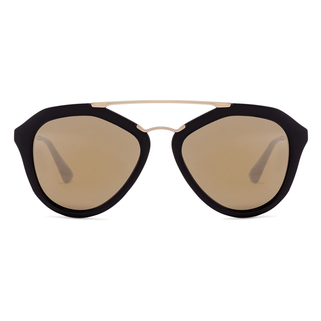 BRANDED Gold Full Rim Round left side
