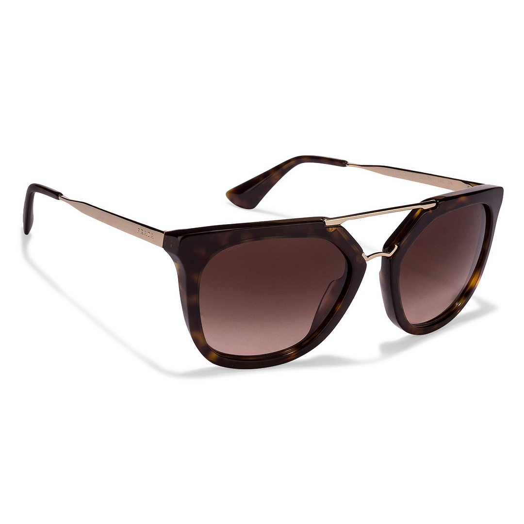 BRANDED Gold Full Rim Square left side