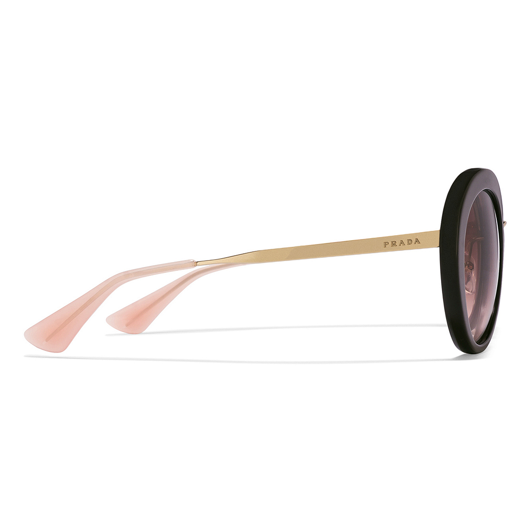 Prada Golden Brown Full Rim Oval right side