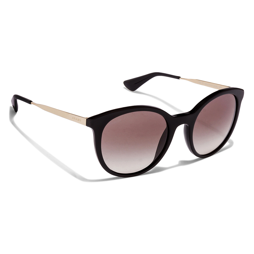 Prada Black Full Rim Round left side