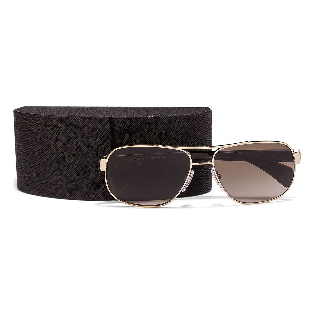 BRANDED Gold Full Rim Rectangle left side