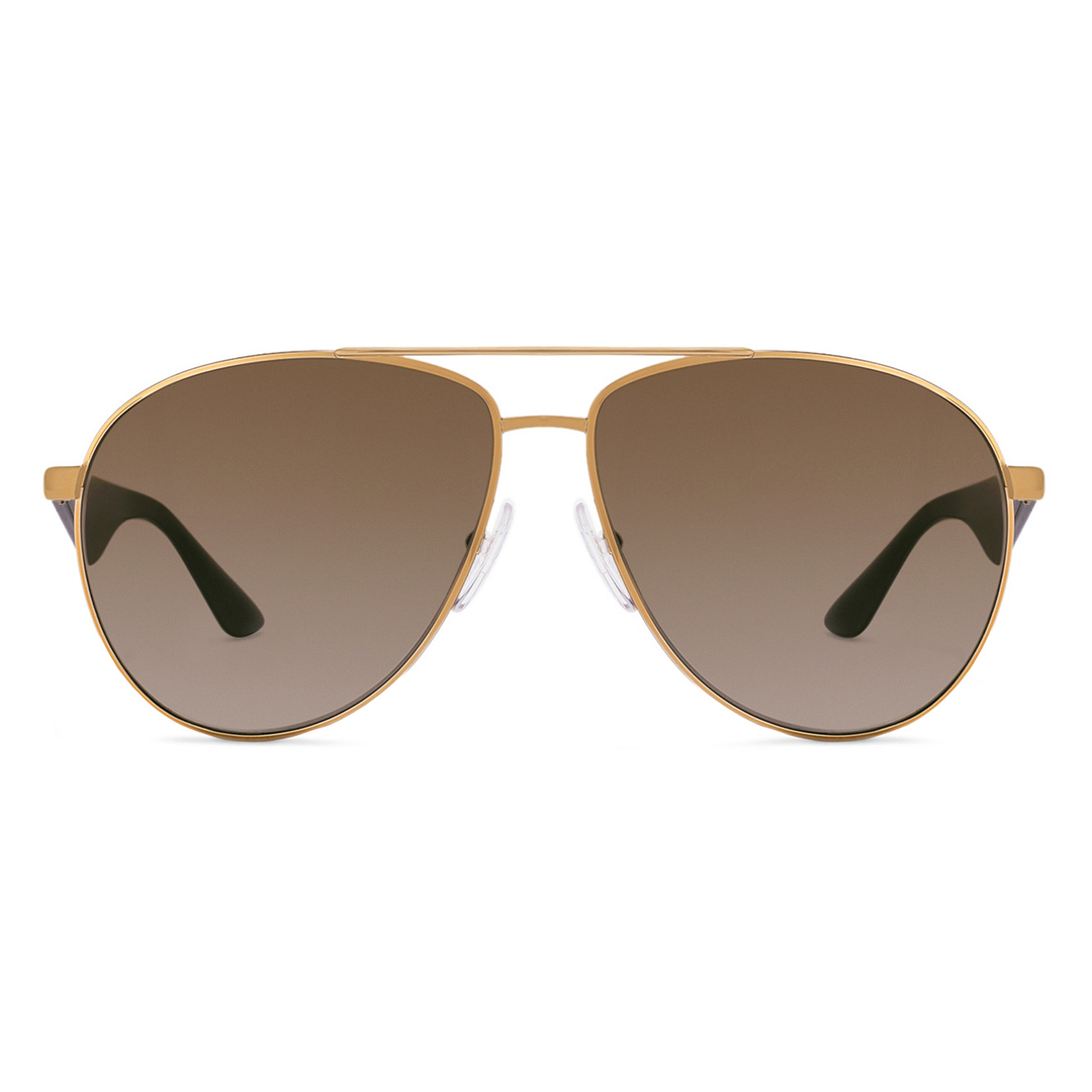 BRANDED Gold Full Rim Aviator left side